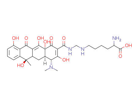 L-Lysine,N6-[[[[(4S,4aS,5aS,6S,12aS)-4-(dimethylamino)-1,4,4a,5,5a,6,11,12a-octahydro-3,6,10,12,12a-pentahydroxy-6-methyl-1,11-dioxo-2-naphthacenyl]carbonyl]amino]methyl]-