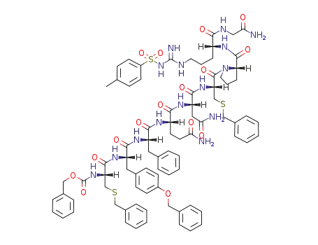 Z-Cys(Bzl)-Tyr(Bzl)-Phe-Gln-Asn-Cys(Bzl)-Pro-D-Arg(TOS)-Gly-NH<sub>2</sub>