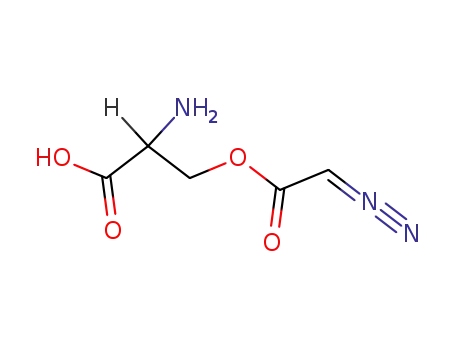 Molecular Structure of 76749-44-5 ((E)-1-[(2R)-2-amino-2-carboxyethoxy]-2-diazonioethenolate)