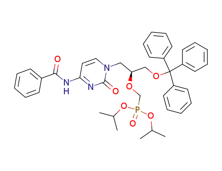 Molecular Structure of 148873-52-3 (bis(2-propyl) N<sup>4</sup>-benzoyl-1-(S)-(2-phosphonomethoxy-3-triphenylmethoxypropyl)cytosine)