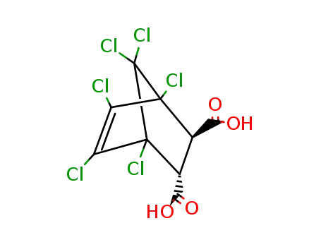 Molecular Structure of 21678-54-6 (Bicyclo[2.2.1]hept-5-ene-2,3-dicarboxylic acid, 1,4,5,6,7,7-hexachloro -, (endo,endo)-)
