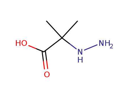 Molecular Structure of 22574-05-6 (Propanoic acid, 2-hydrazino-2-methyl- (9CI))