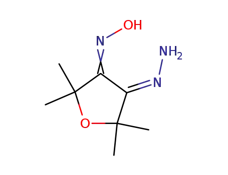 Molecular Structure of 30222-10-7 (2,2,5,5-tetramethyl-4-(hydroxyimino)tetrahydrofuran-3-one hydrazone)