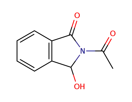 Molecular Structure of 1971-50-2 (1H-Isoindol-1-one, 2-acetyl-2,3-dihydro-3-hydroxy-)