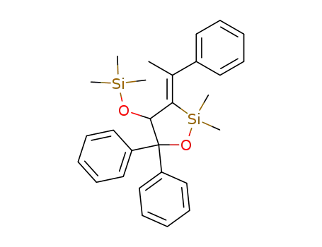 2,2-Dimethyl-5,5-diphenyl-3-[1-phenyl-eth-(Z)-ylidene]-4-trimethylsilanyloxy-[1,2]oxasilolane
