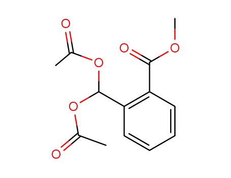 Molecular Structure of 857006-58-7 (2-diacetoxymethyl-benzoic acid methyl ester)