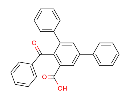 Molecular Structure of 113710-69-3 ([1,1':3',1''-Terphenyl]-5'-carboxylic acid, 4'-benzoyl-)