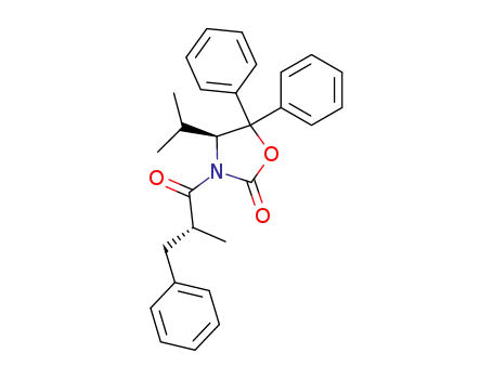 (S)-4-(1-methylethyl)-3-<(R)-2-methyl-1-oxo-3-phenylpropyl>-5,5-diphenyloxazolidin-2-one