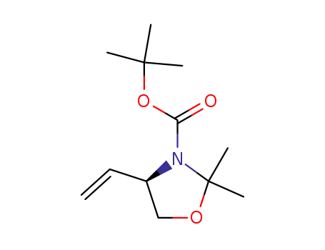 Molecular Structure of 115378-31-9 ((R)-N-BOC-2,2-DIMETHYL-4-VINYLOXAZOLIDINE)