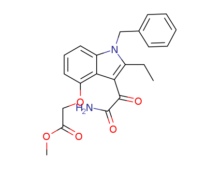 Acetic acid,
[[3-(aminooxoacetyl)-2-ethyl-1-(phenylmethyl)-1H-indol-4-yl]oxy]-, methyl
ester
