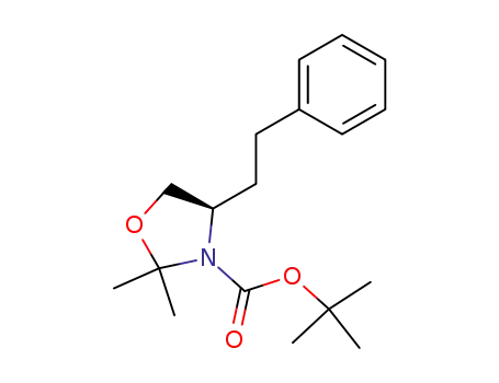 tert-butyl (4R)-2,2-dimethyl-4-(2-phenylethyl)-1,3-oxazolidine-3-carboxylate