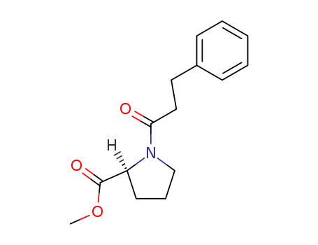 Molecular Structure of 73030-07-6 (L-Proline, 1-(1-oxo-3-phenylpropyl)-, methyl ester)