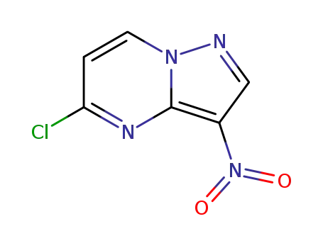 Molecular Structure of 1363380-51-1 (5-Chloro-3-nitropyrazolo[1,5-a]pyriMidine)