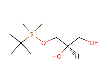 Molecular Structure of 63121-18-6 (1,2-Propanediol, 3-[[(1,1-dimethylethyl)dimethylsilyl]oxy]-, (R)-)