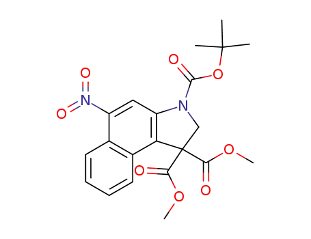 Molecular Structure of 193225-61-5 (1H-Benz[e]indole-1,1,3(2H)-tricarboxylic acid, 5-nitro-,
3-(1,1-dimethylethyl) 1,1-dimethyl ester)