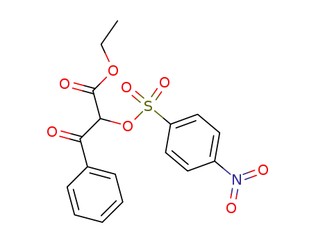 Molecular Structure of 124716-83-2 (Ethyl 2-<<(p-nitrophenyl)sulfonyl>oxy>-2-benzoylacetate)