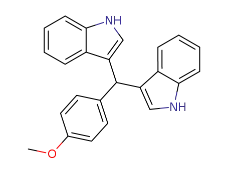 Molecular Structure of 33985-68-1 (3,3'-((4-Methoxyphenyl)Methylene)bis(1H-indole))