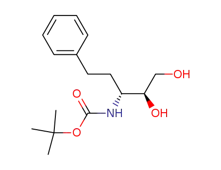 Molecular Structure of 872728-71-7 ((2S,3R)-3-(tert-butoxycarbonylamino)-5-phenyl-1,2-pentanediol)