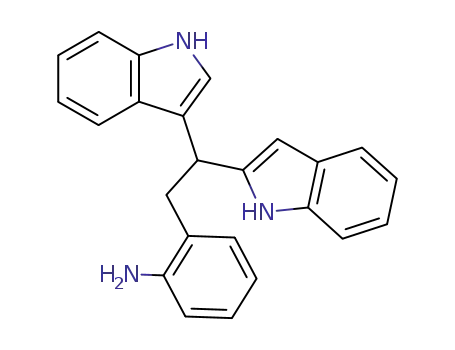 Molecular Structure of 65439-77-2 (Benzenamine, 2-[2-(1H-indol-2-yl)-2-(1H-indol-3-yl)ethyl]-)