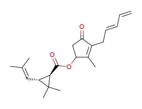 Molecular Structure of 102130-94-9 ((1<i>R</i>)-<i>trans</i>-chrysanthemumic acid-((Ξ)-2-methyl-4-oxo-3-penta-2<i>t</i>,4-dienyl-cyclopent-2-enyl ester))