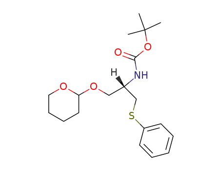 [(S)-2-Phenylsulfanyl-1-(tetrahydro-pyran-2-yloxymethyl)-ethyl]-carbamic acid tert-butyl ester