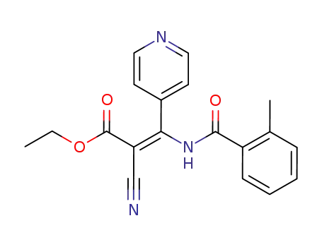 (E)-ethyl 2-cyano-3-(4-pyridyl)-3-(2-methylbenzoylamino)acrylate
