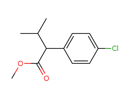 Molecular Structure of 86618-06-6 (Benzeneacetic acid, 4-chloro-a-(1-Methylethyl)-, Methyl ester)