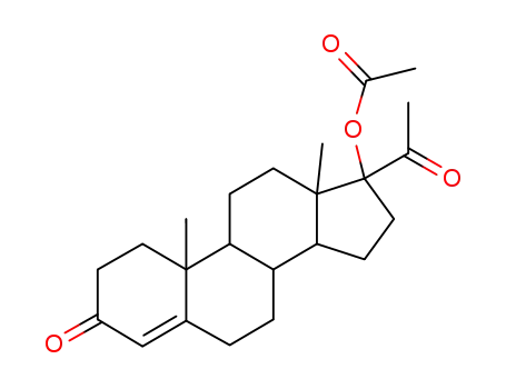 Molecular Structure of 4134-58-1 (Acetic acid 17-acetyl-10,13-dimethyl-3-oxo-2,3,6,7,8,9,10,11,12,13,14,15,16,17-tetradecahydro-1H-cyclopenta[a]phenanthren-17-yl ester)