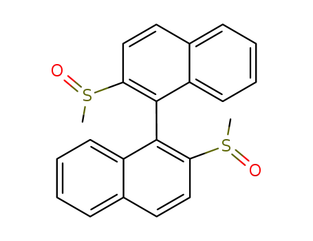 Molecular Structure of 124414-35-3 (2,2'-Bis-methanesulfinyl-[1,1']binaphthalenyl)
