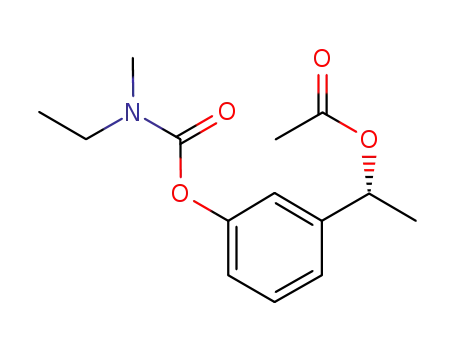 Molecular Structure of 1222073-99-5 ((R)-1-(N-ethyl-N-methylaminocarbonyloxy)-3-(1-acetoxyethyl) benzene)