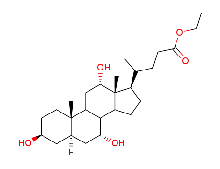 Molecular Structure of 47676-48-2 (5BETA-CHOLANIC ACID-3ALPHA,7ALPHA,12ALPHA-TRIOL ETHYL ESTER)