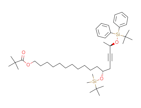 (12R,16R)-2,2-dimethylpropionic acid 16-(tert-butyldiphenylsilanyloxy)-12-(tert-budyldimethylsilanyloxy)heptadec-14-ynyl ester