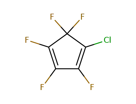 Molecular Structure of 30221-57-9 (1-Chloro-2,3,4,5,5-pentafluoro-1,3-cyclopentadiene)