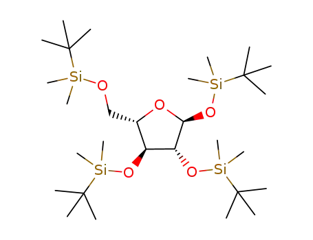Molecular Structure of 1355330-54-9 (1,2,3,5-tetra-O-tert-butyldimethylsilyl-α-L-arabinofuranose)