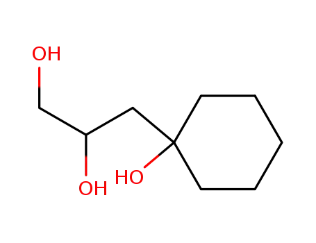 Molecular Structure of 55862-21-0 (1,2-Propanediol, 3-(1-hydroxycyclohexyl)-)