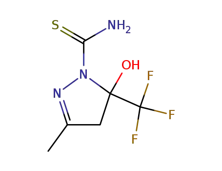 1H-Pyrazole-1-carbothioamide,
4,5-dihydro-5-hydroxy-3-methyl-5-(trifluoromethyl)-