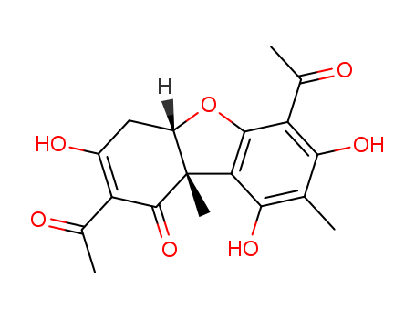 2,6-diacetyl-1,7,9-trihydroxy-8,9b-dimethyl-4,4a-dihydrodibenzofuran-3-one cas  21402-57-3
