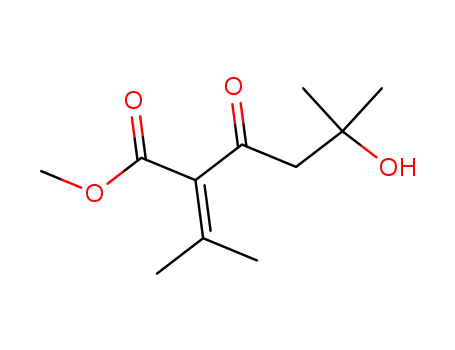Molecular Structure of 82528-28-7 (5-Hydroxy-2-isopropylidene-5-methyl-3-oxo-hexanoic acid methyl ester)
