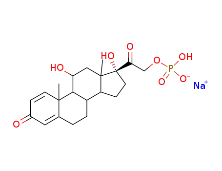 프레그나-1,4-디엔-3,20-디온, 11,17-디히드록시-21-(포스포노옥시)-, 일나트륨염, (11베타)-