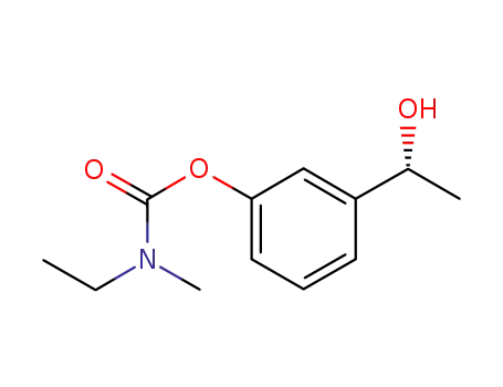 Molecular Structure of 856408-80-5 ((R)-N-ethyl-N-methylcarbamic acid-3-(1-hydroxyethyl)phenyl ester)