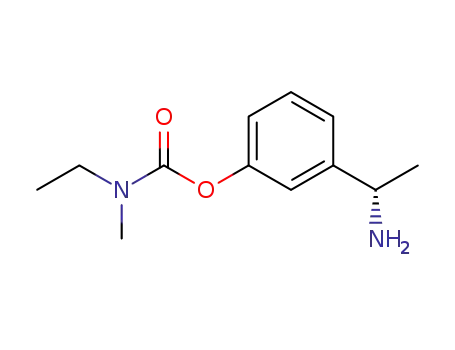 Molecular Structure of 1176026-49-5 ((S)-3-(1-aminoethyl)phenyl ethyl(methyl)carbamate)