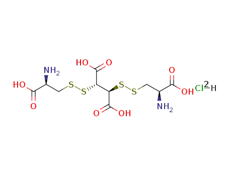 Molecular Structure of 142925-22-2 ((2R,3S)-2,3-bis{[(2R)-2-amino-2-carboxyethyl]disulfanyl}butanedioic acid hydrochloride (1:1) (non-preferred name))