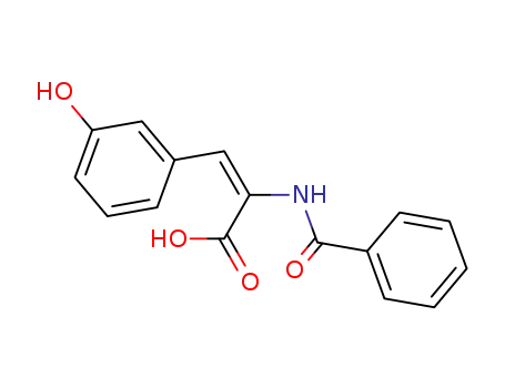 Molecular Structure of 150034-36-9 (α-benzoylamino-3-hydroxy-cinnamic acid)