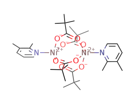 Molecular Structure of 239471-96-6 (tetra(μ2-O,O'-trimethylacetato)bis(2,3-dimethylpyridine)dinickel(II))