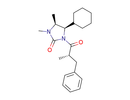 Molecular Structure of 153946-45-3 ((4R,5S,2'S)-4-cyclohexyl-1,5-dimethyl-3-(2-methyl-3-phenylpropanoyl)imidazolidin-2-one)