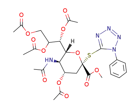 methyl <1-phenyl-1H-tetrazol-5-yl 5-acetamido-4,7,8,9-tetra-O-acetyl-3,5-dideoxy-2-thio-D-glycero-α-D-galacto-2-nonulopyranosid>onate