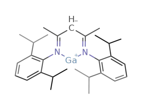 Molecular Structure of 317322-17-1 ([Ga(2-((2,6-diisoproylphenyl)amino)-4-((2,6-diisopropylphenyl)imino)-2-pentene)])