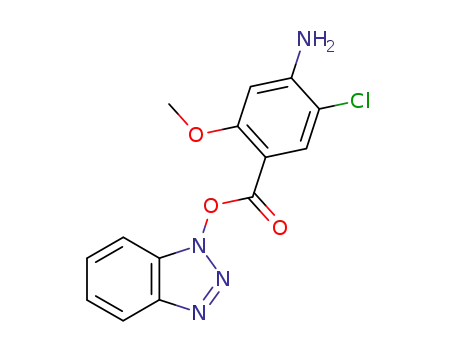 Molecular Structure of 171351-19-2 (1H-1,2,3-benzotriazol-1-yl 4-amino-5-chloro-2-methoxybenzoate)