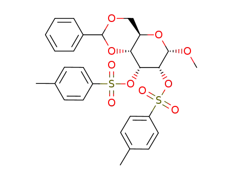 Molecular Structure of 6748-86-3 (methyl 4,6-O-benzylidene-3-O-p-tolylsulfonyl-α-D-allopyranoside)