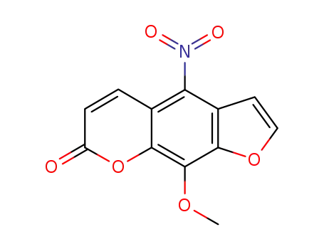 Molecular Structure of 1930-56-9 (9-methoxy-4-nitro-7H-furo[3,2-g]chromen-7-one)